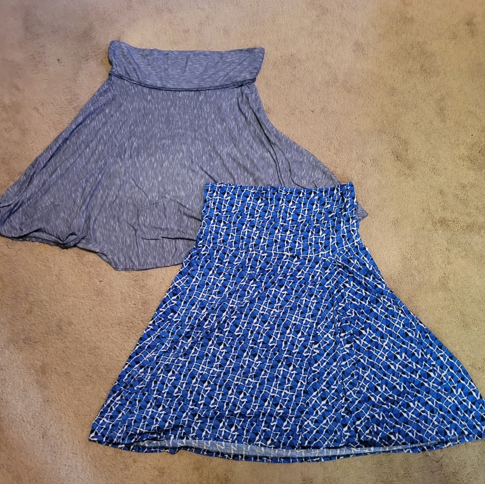 2 Large Max Studio Skirt Bundle